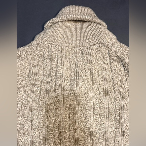 J Crew Mens Ecru Cable Knit Cotton Sweater - Picture 9 of 10